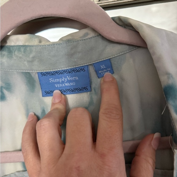 Simply Vera Wang • Wrap 2fer Long Sleeve Blouse - Picture 4 of 10
